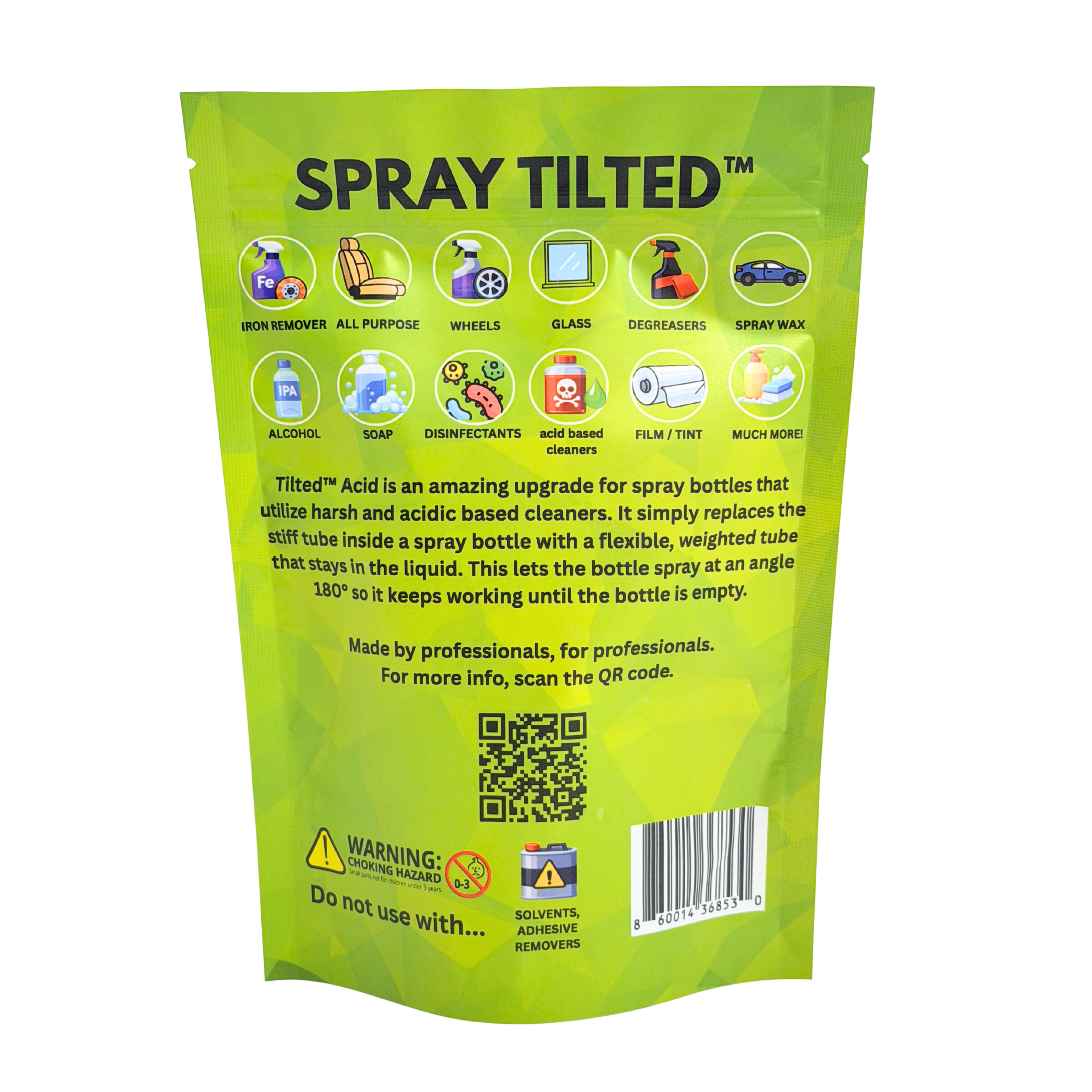 Acid Resistant 180° Spray Bottle Adapter - Tilted™ Spray Co. - 3 Pack