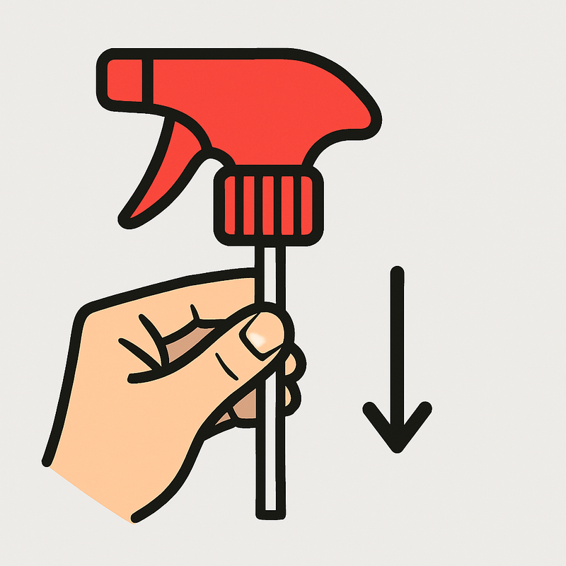 Remove the dip tube from your sprayer head.