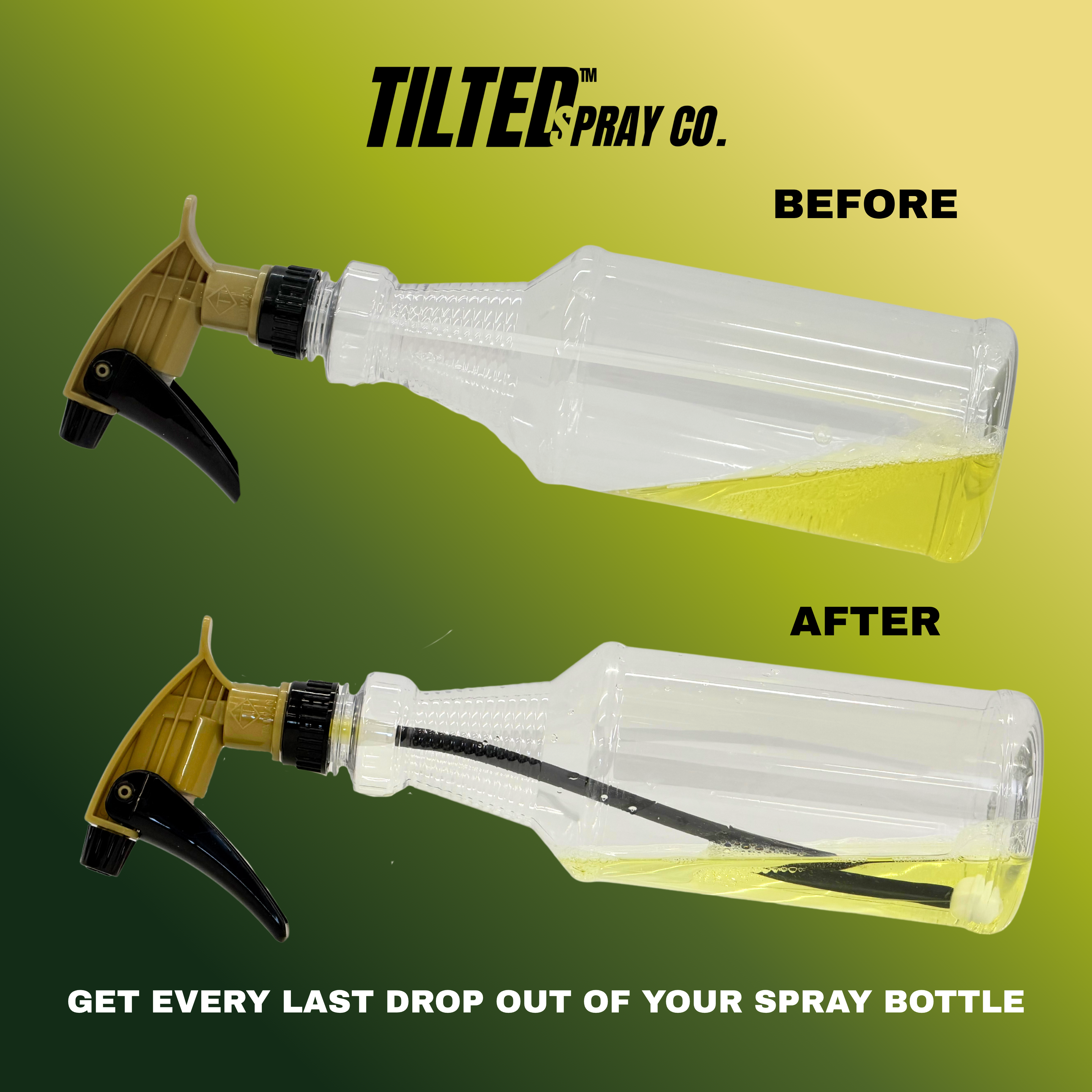 Acid Resistant 180° Spray Bottle Adapter - Tilted™ Spray Co. - 3 Pack