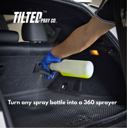 Tilted Spray Adapter -- Turn Any Spray Bottle into a 360° Sprayer!