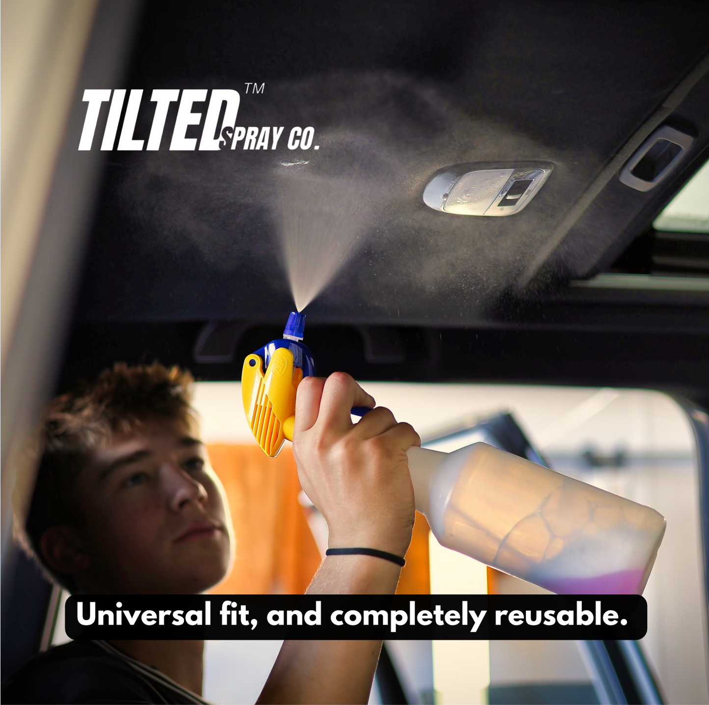 Tilted Spray Adapter -- Turn Any Spray Bottle into a 360° Sprayer!