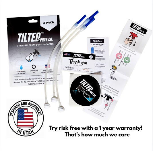 Tilted Spray Adapter -- Turn Any Spray Bottle into a 360° Sprayer!